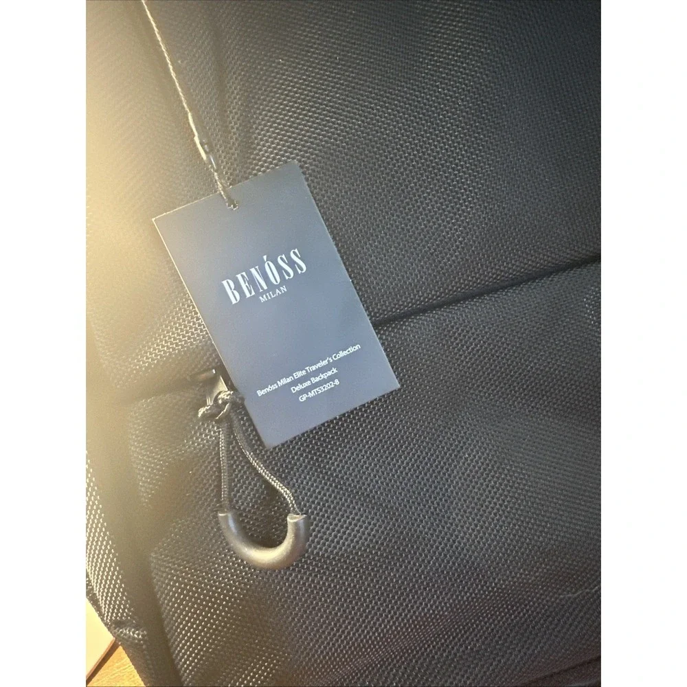 Benoss Milan Elite Travelers Collection Deluxe Backpack18x11x6 Cushion 4-Laptop